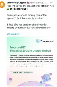 Treasure NFT the largest fraud