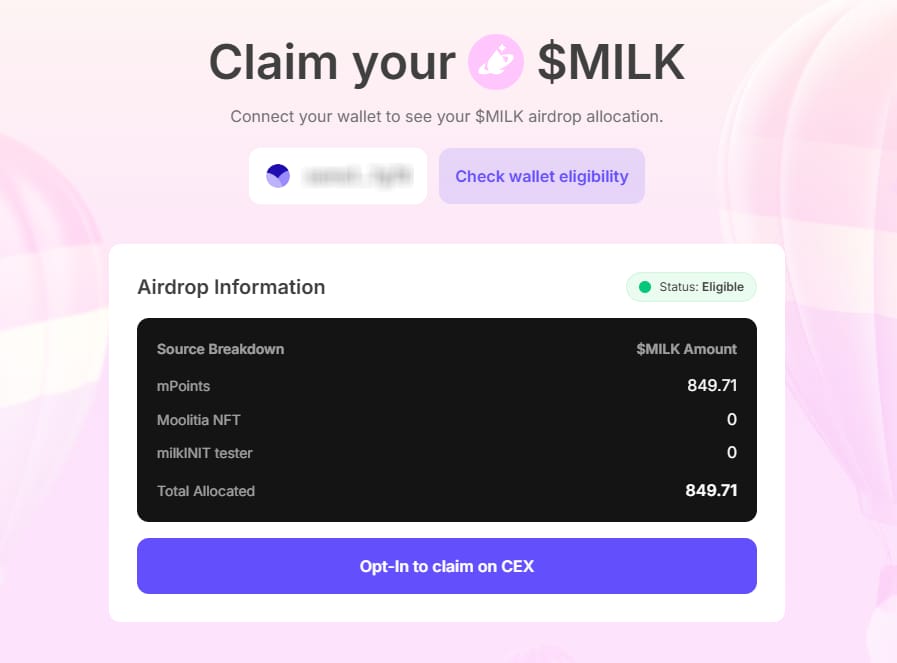 MilkyWay Airdrop